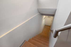 Stairs with carpet flooring