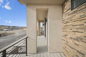 Balcony with a residential view