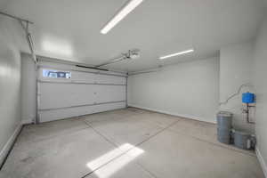 Garage with baseboards