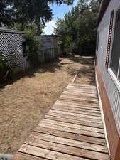 Deck featuring a fenced backyard