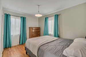 Bedroom featuring wood-type flooring