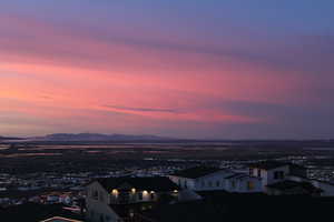 City view with mountains
