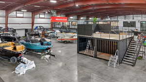 Miscellaneous room with a garage