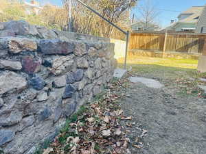 View of fenced yard