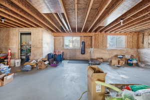 View of below grade area