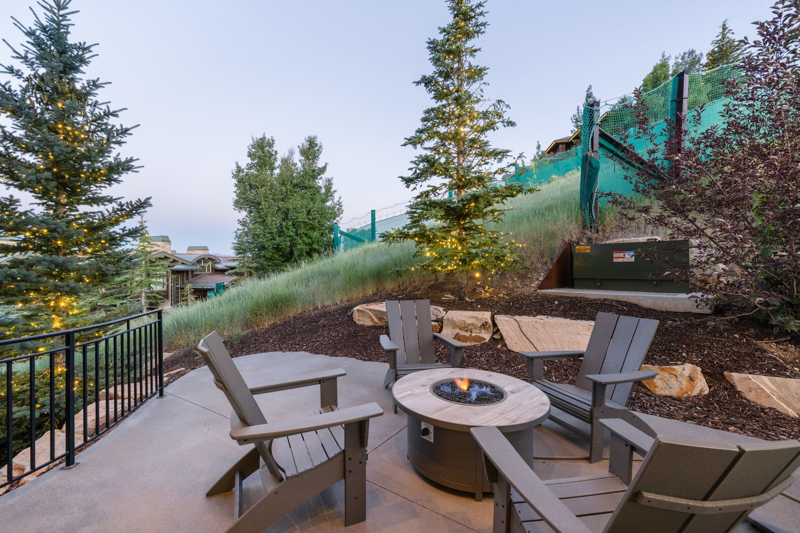 View of patio featuring a fire pit