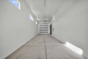 Garage with baseboards