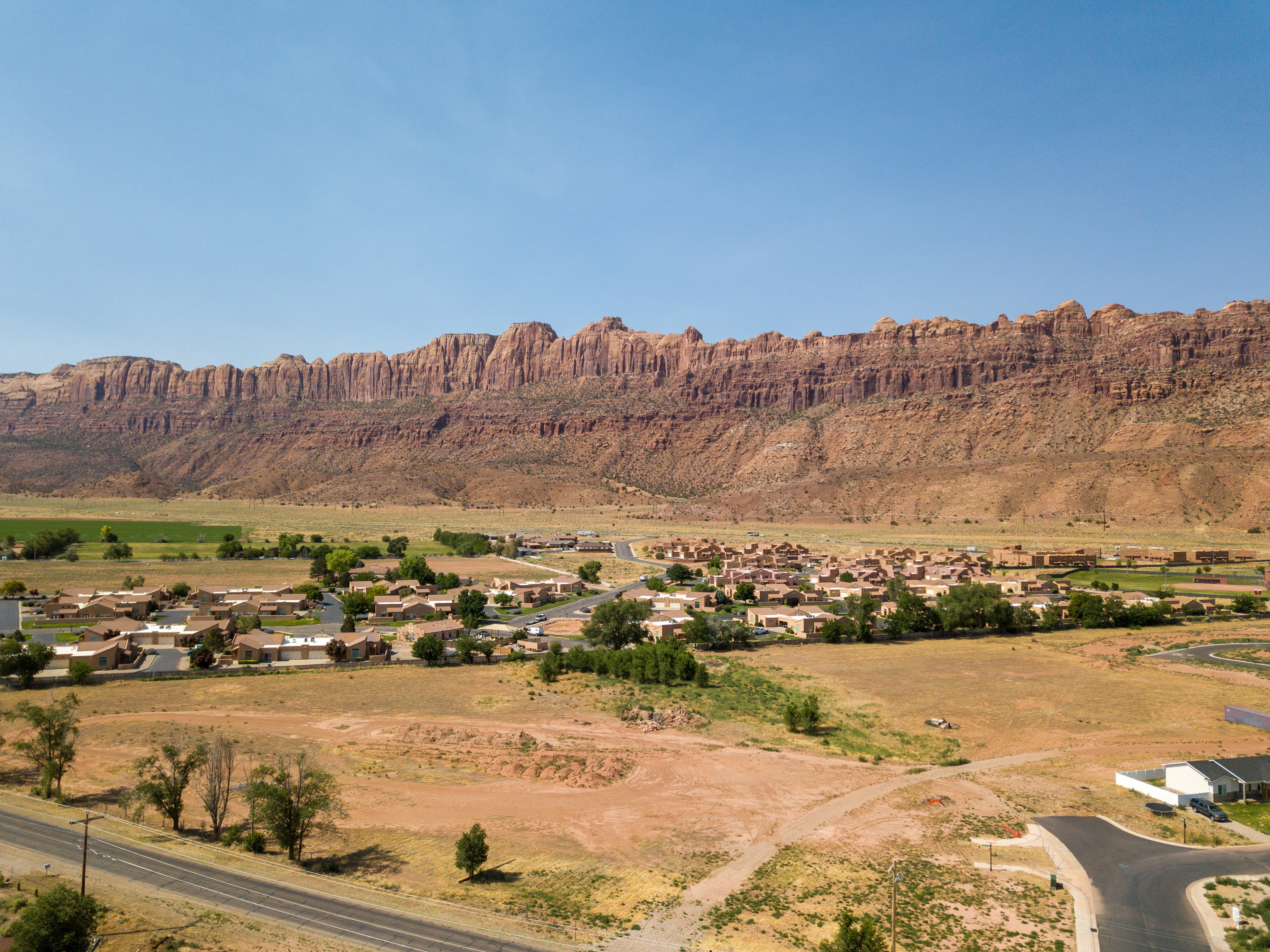 Mountain view featuring nearby suburban area