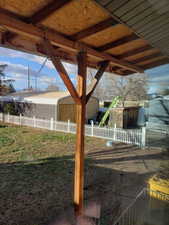 View of yard featuring a patio