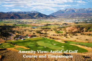 View of mountain background with a golf club