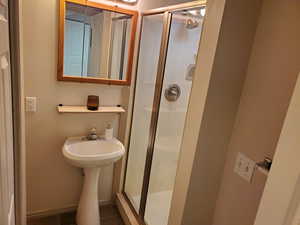 Full bath with a stall shower