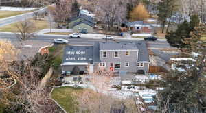 Aerial view of residential area
