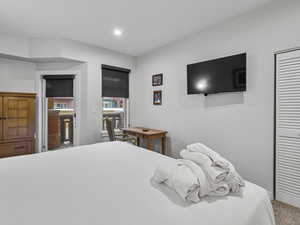 Bedroom featuring recessed lighting