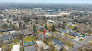 Aerial overview of property's location