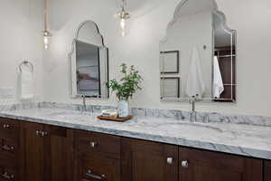Bathroom with double vanity