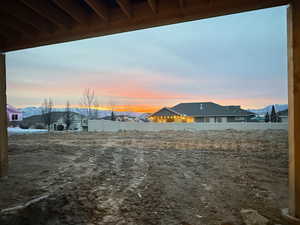 View of yard featuring a residential view