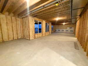 View of unfinished basement