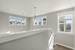 Staircase with plenty of natural light