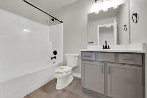 Full bathroom with  shower combination and vanity