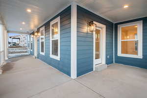 View of covered porch