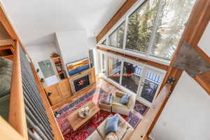 Living room view from loft