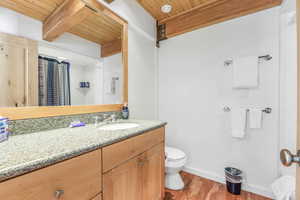Full bathroom with tub and shower