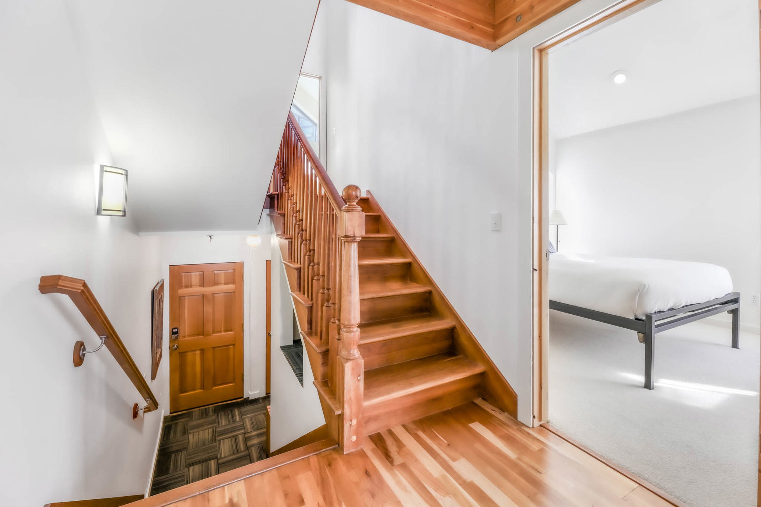 Stairs with beautiful hardwood
