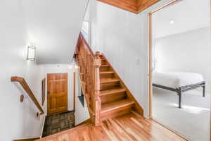 Stairs with beautiful hardwood