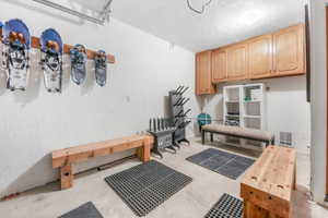 View of  extended portion of garage