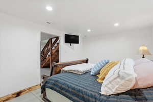 Bedroom featuring recessed lighting