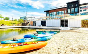 Kayak and paddle boards to use on the lake