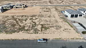 Overview of rural landscape with a desert landscape