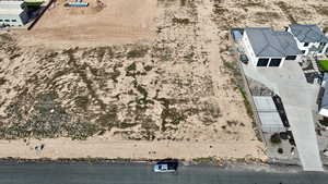 Bird's eye view of a desert landscape