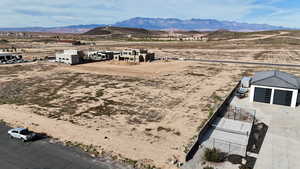 Drone / aerial view of a mountainous background