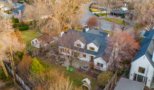 Aerial view of residential area