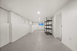 View of unfinished basement