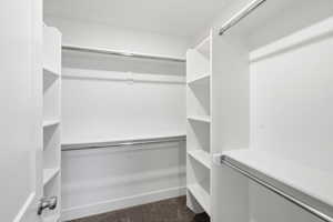 View of walk in closet