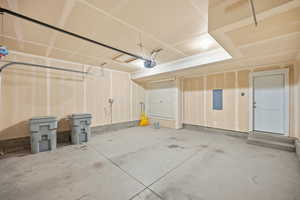 Garage with electric panel