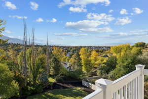 View of yard with a mountain view