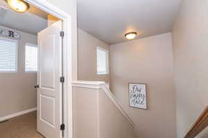 Stairs with baseboards