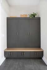 Mudroom featuring baseboards