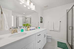 Primary Bath with Dual Sinks, Separate Tub & Shower