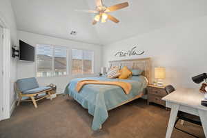 Primary Suite with TV and Large Walk in Closet