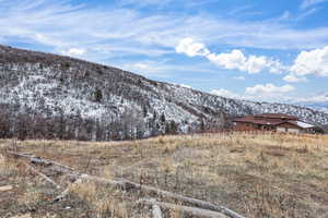 Mountain view with rural landscape