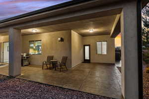 View of patio featuring grilling area