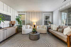 Living room featuring healthy amount of natural light