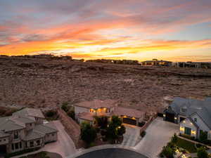 Aerial view of residential area