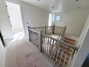 Staircase with baseboards