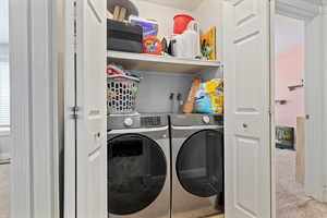 Laundry room with independent washer and dryer