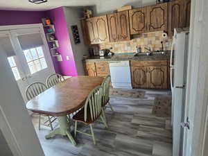 Updated waterproof luxury vinyl tile in kitchen